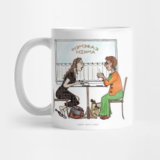 Persephone and Demeter meet for coffee Mug